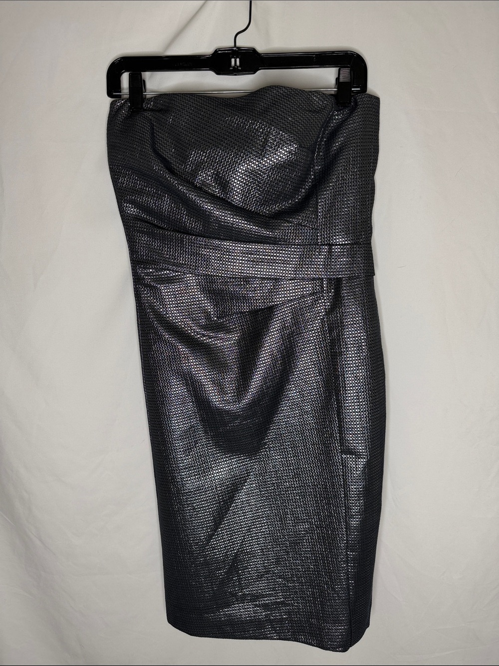 Lauren Ralph Lauren Strapless Metallic Black Sheath Dress